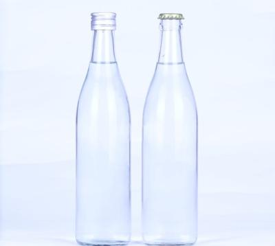 China 500ml Beverage Glass Wine Bottle For Fruit Wine Liquor Whiskey With Sealing Cap for sale