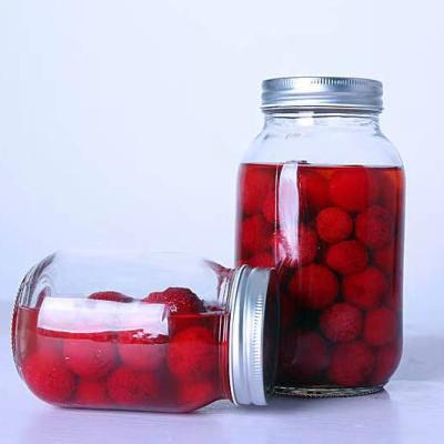 China Simple Round Shape 250ml & 500ml & 750ml Glass CANDY Jar For Jam Honey Pickel for sale