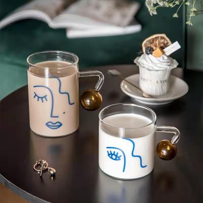 China High Quality Eco-Friendly Reusable Borosilicate Glass Wholesale High Temperature Resistant Glass Mug For Juice Coffee Milk Beverage With Handle for sale