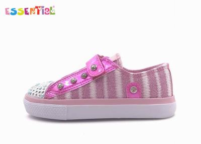 China Girls Instep Strap Shiny Casual Shoes Embroidery Fabric And Patent Diamond Surface for sale