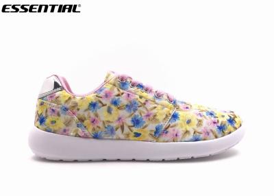 China Lace Up Sports Running Shoes Women'S Training Sneakers Floral Printing Upper for sale