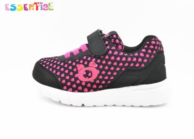 China Youth Girls Running Shoes / Lightweight Kids Sports Shoes Velcro Style for sale