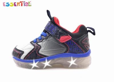 China Sock - Like Glow Up Shoes , Light Up Sneakers For Kids Diamond Textured PU Material for sale