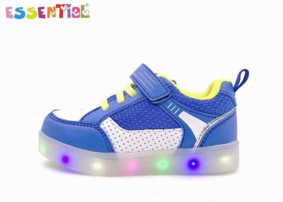 China Kids LED Light Sneakers Translucent Outsole Synthetic And Mesh Upper for sale