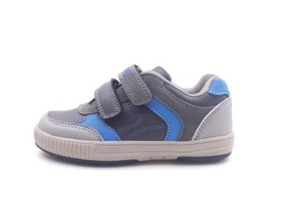 Cina Della tazza bassa casuale di due colore grigio/blu della scarpa casuale di sport scarpe di tela dei Velcri in vendita