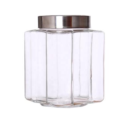 China Sustainable Cylinder Sealed Air Tight Cooking Glass Jar Container With Bamboo Lid For Storage for sale