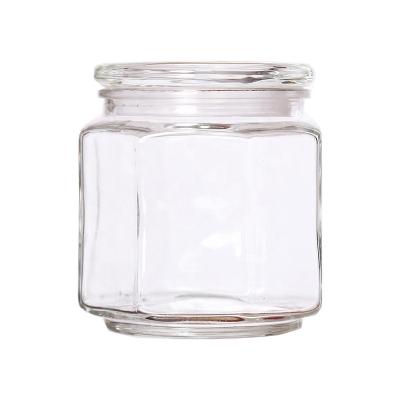 China Sustainable Borosilicate Kitchen Food Glass Storage Jars Set Bamboo Lid for sale