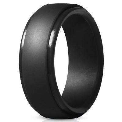 China CLASSIC Wholesale Custom Engrave Medical Grade Silicone Multicolor Rings Rubber Airflow Breathable Wedding Bands For Women Men for sale