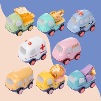 China Pull Out Axle Model Kids Toys New Arrival Cartoon Car Free Battery Packing Electric Discharger Mini Toy Car Gift New Boys Indoor Plastic Outdoor Fire Truck for sale