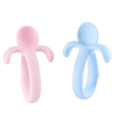 China Safety Soft BPA Free Sample Kids Food Baby Training Silicone Feeding Spoon for sale