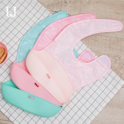 China New Infants Baby Kids Silicone Bib Printing Bib Waterproof Adjustable Free Pattern Free BPA Silicone Bibs Saliva Bibs BPA Feeding Products for sale