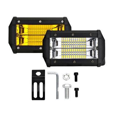 China Hot sale72W yellow car auto carro automotriz LED light bar Para auto diecast aluminum offroad truck for sale