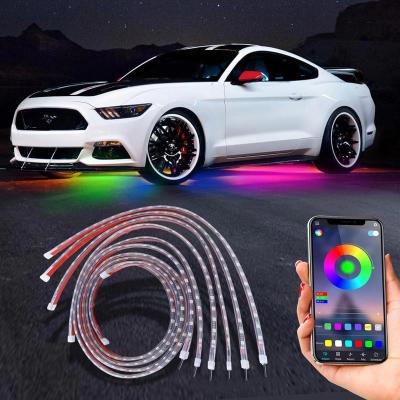 China New Best Selling Remote Control Decoration Underglow Light Kit LED Car Light Strip / App Controlled RGB Neon Ambient Light Strip for sale