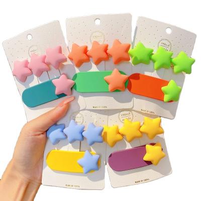 China Lovely Princess Love Color Hair Clip Sweet Children BB Clip Girls Broken Hair Clip for sale