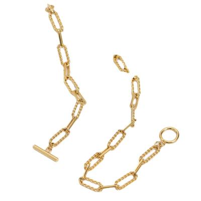 China TRENDY Women's Waterproof Discoloration 18K Gold Fashion Custom Stainless Steel Gold Necklace Free Chain For Jewelry Making Women for sale