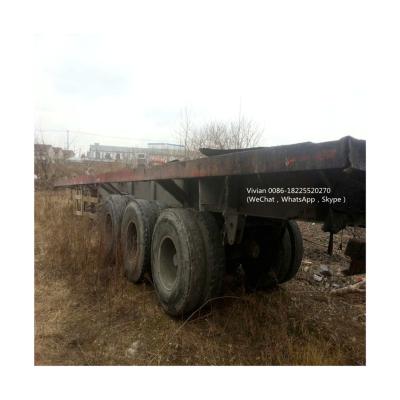 China Truck Trailer Good Performance Used Trailer Chassis High Low Bed Trailer For Container 3 Axles 2 Axles For Sale for sale