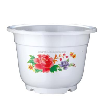 China Eco - Friendly White Plastic Pots And Planters Pot Garden Planter Pots for sale