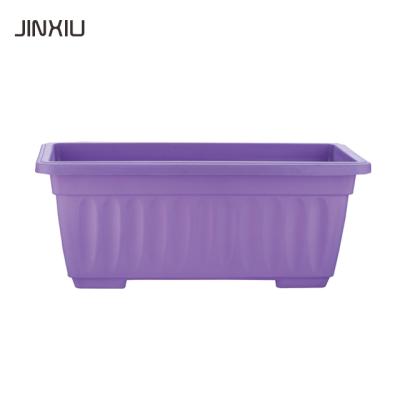 China Classic Indoor and Outdoor Plant Pot Plastic Flower Pot Rectangle for sale