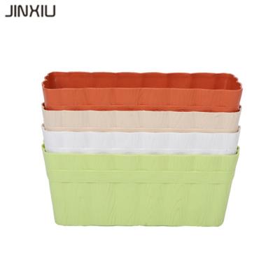 China Hot-selling Eco-friendly Rectangular Plastic Flowerpots Meat Pots / Indoor Flower Pots for sale