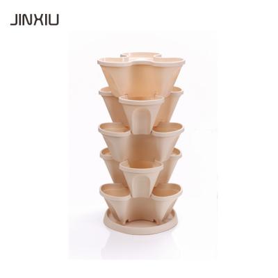 China Eco-friendly Stackable Garden Planter Vertical Herb Flower Pots Indoor Outdoor Planter for sale