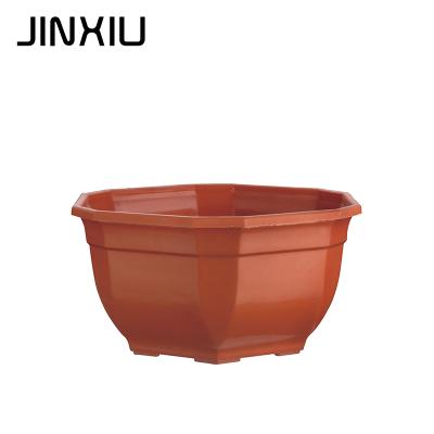 China Morden Recycled Plastic Hexagon Shape Bonsai Pot Bosai Planter for sale