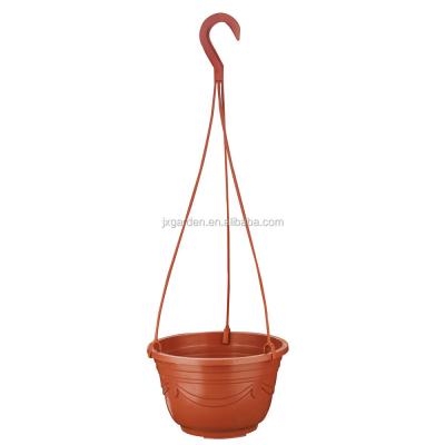 China Morden Plastic Hanging Flower Pots With Plastic Hanger for sale