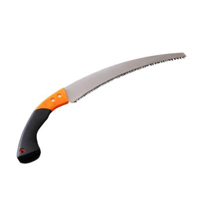 China Wood Garden Hand Saw 180mm Carbon Steel Carved Pruning Saw for Trees and Wood Cutting for sale