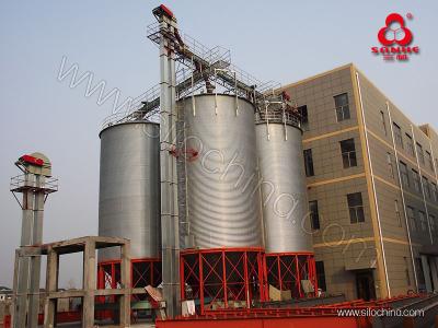 China Hot Galvanized Assembly Grain Storage Steel Silo System with capacity 50-10000T for sale