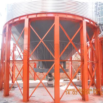 China 1000T/PC hopper/flat bottom Farm used Assembly galvanized steel silo for storage different grains for sale