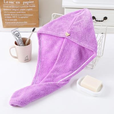 China Wholesale QUICK DRY Shower Spa Wholesale Hair Dryer Wrap Hat Microfiber Terry Turban Head Dry Hair Towel for sale