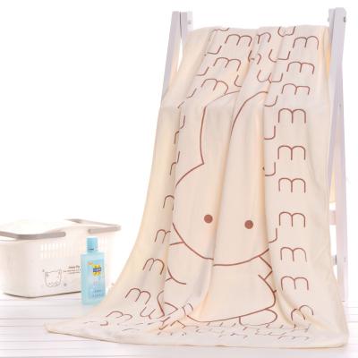 China QUICK DRY Microfiber Square Towel Bath Towel 3 Rabbit Cartoon Printed 30*30 30*70 70*140 Beach Towel Set for sale