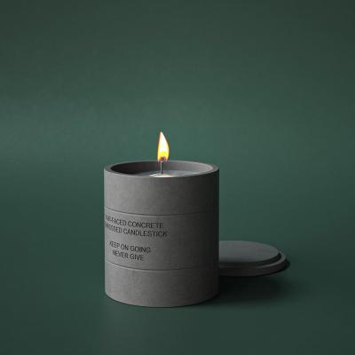 China Bulk Logo Cement Candle Jars Luxury Modern Hot Selling Modern Candle Holders Customized Candle Holders Ships For Hotel Restaurant Home Bar for sale