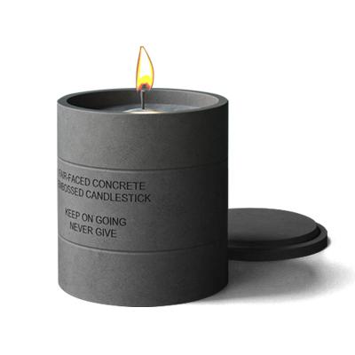 China Modern Hot Selling Luxury Concrete Candle Jar With Lid And Box Colorful Cheap Cement Candle Holder Bulk Logo For Hotel Customized for sale