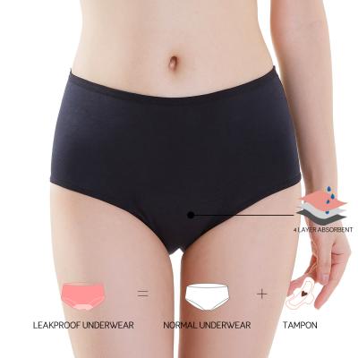 China LYNMISS Breathable 4 Layer Organic Reusable Teen Underwear Leak Proof Menstrual Period Panties for sale