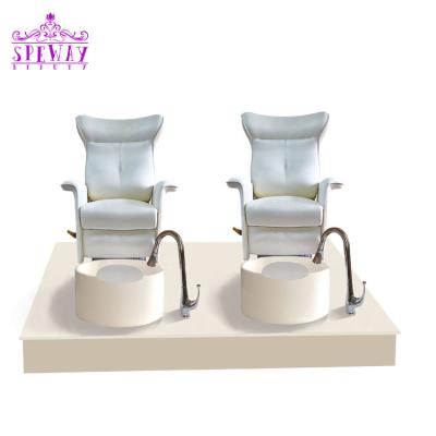 China 2021 Luxury White Salon Spa Pedicure Chairs Remote Control for sale