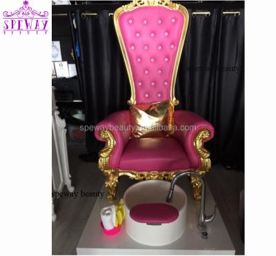 China 2021 luxury speway luxury beauty salon throne chair rose pedicure stations with lighting for sale