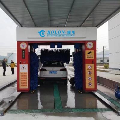 China 5 Brushes Rollover Car Wash Machine with Hot Air Blower Stainless Steel Construction for sale