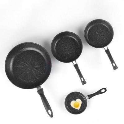 China 14-26cm Minimalist Barbecue Grill Pan Stone Pan Carbon Steel Cast Iron Steak Pan Stick Non-Stick Frying Pan Non-stick Frying Pan for sale