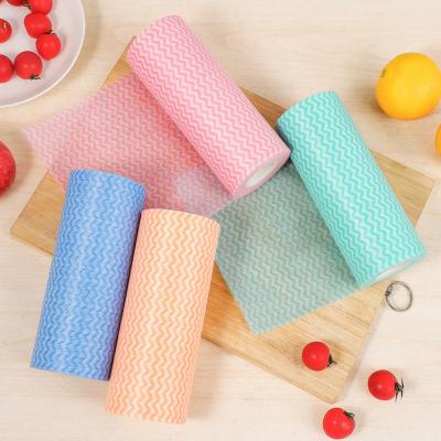 China Wholesale Cheap Lazy Rags Kitchen Cleaning Wet Disposable Nonwoven Fabric SYQ-22060203 and Dry Dual-Use Absorbent Non-Stick Oil Dish Washing Cloth for sale