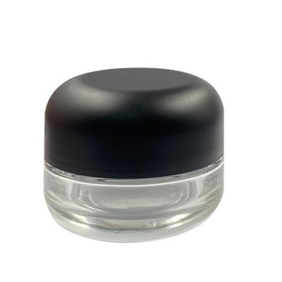 China Cosmetic Professionally Fabricated Custom 1oz Arched Glass Jar With CR Lid For Cosmetic Paste Storage for sale