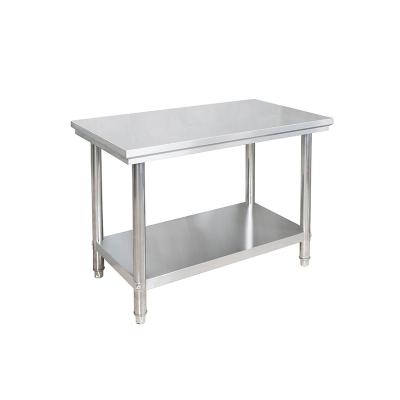 China Commercial kitchen Hot Selling 201 304 Kitchen Stainless Table Stainless Steel Worktable Bench for sale