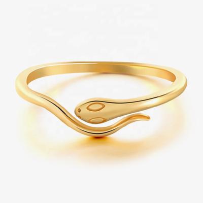 China Environmental Friendly Vintage/Lead Free/Nickel Free/Fashion 925 Sterling Silver Snake Finger Rings For Women Punk Ring Statement Jewelry Adjustable Animal Open Mujer for sale