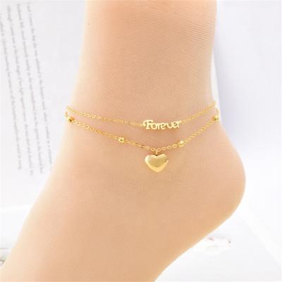 China Fashion/Eco-friendly Tarnish Free/Lead Free/Nickel Free Gold Plated Cute Steel Foot Jewelry Butterfly Star Love Charm Snake Bone Chain Anklet stainless for women for sale