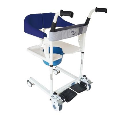 China Convenient/safe/comfort 2021 good quality thansfer machine mobile chair with commodel seat shower chair for olderly and patient for sale