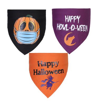 China Newest Viable Novelty Dog Bandana Costume Halloween Cotton Triangle Dog Halloween Bandana Customize Dog Bandana for sale