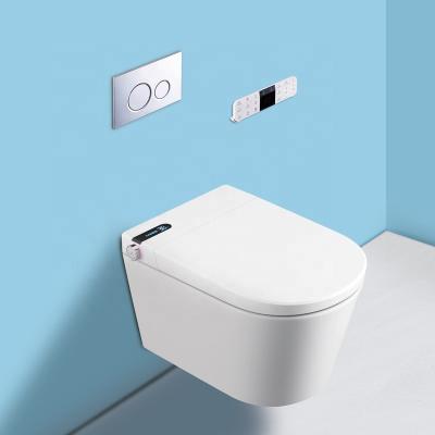 China Dual-Flush High Quality Ceramic Wc Smart  Wall Mounted Toilet with Bidet Wholesale Bathroom White Modern Smart Toilet for sale