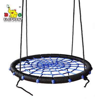 China Safe& Strong Swing Seat For Garden Baby Rope Tree Warm Nest Webbing Round 100cm Swing For Kids for sale