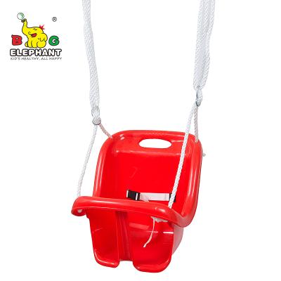 China Safe& Strong Swing Seat For Baby Toddler Baby High Back Plastic Swing Chair With Cocking Rope for sale