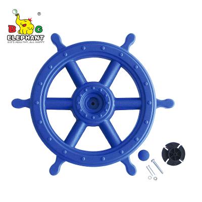 China Large Outdoor Entertainment Plastic Pirate Shipwheel For Swingset Accessories Wooden Playground Toy for sale