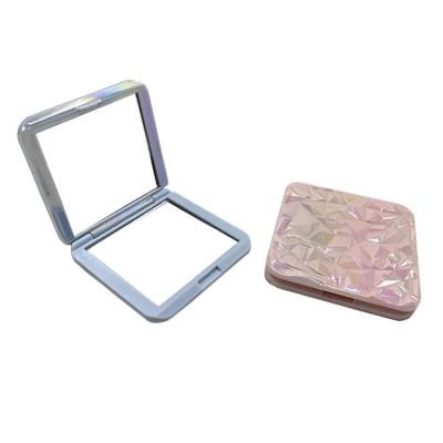 China NEW Mini Beautiful Double Sided High Quality Colorful Diamonds Cover Decorative Square Double Sided Portable Pocket Folding Cosmetic Mirrors for sale